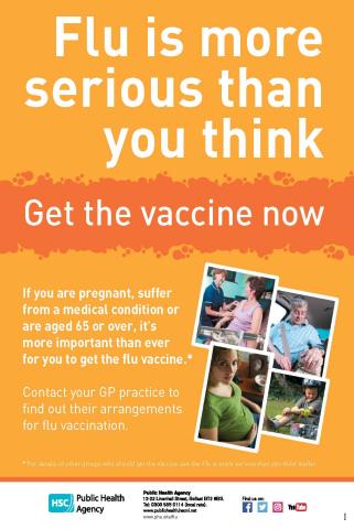 Flu vaccine poster 2024